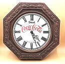 Vintage Coca-Cola Wanduhr in Holzoptik – 1980er Jahre