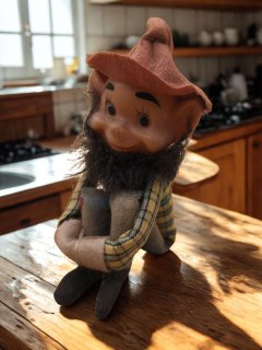 Vintage Hillbilly Figur von Jestia Japan – Stofffigur aus den 1960er Jahren – 21 cm