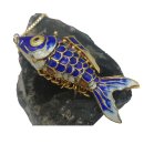 Vintage Wackelfisch Anhänger aus China – Cloisonné Emaille, Silber teilvergoldet, 1930er Jahre