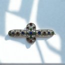 Gablonzer Brosche – Vintage Filigran mit bunten...