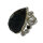 Gothic Romance Tektit Ring aus 925 Silber mit Topas & Perle – Gr. 59