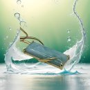 Larimar Anhänger 925 Silber vergoldet mit...