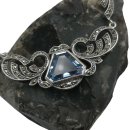 Jugendstil Collier mit Aquamarin & Markasiten – 925 Sterling Silber – Handgefertigt in Deutschland