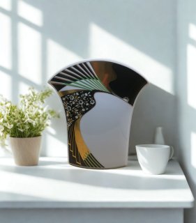 Rosenthal Studio-Linie Vase „Regis Dho“ 28 cm – Design von Wolf Bauer mit Golddekor