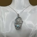 Seestern Anhänger 925 Sterling Silber mit Larimar & Blautopas – Maritimer Edelstein Schmuck inkl. 50 cm Silberkette