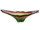 Murano Sommerso Zipfelschale XXL 50 cm – Vintage Glas-Centerpiece aus Italien (1960–70er)