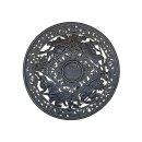 Antiker Buderus Eisenguss-Teller „Flussgötter“ – Ø 21 cm – Schinkel-Design