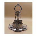 Antike Eier-Menage um 1910 – Heimendahl & Keller Hilden – versilbert, 800 Silber, 24 cm