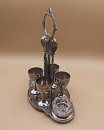 Antike Eier-Menage um 1910 – Heimendahl & Keller Hilden – versilbert, 800 Silber, 24 cm