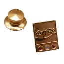 Coca-Cola Ehrennadel 30 Jahre – Mitarbeiter Anstecknadel aus 585 Gold mit Diamant & Rubinen