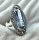Silber Jugendstil Ring mit ovalem Aquamarin & handgefassten Markasiten – 925 Sterling Silber