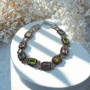 Antikes Jugendstil Edelstein-Armband aus 925 Silber...