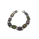 Antikes Jugendstil Edelstein-Armband aus 925 Silber – Pforzheim um 1910, Theodor Herbstrith