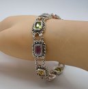 Antikes Jugendstil Edelstein-Armband aus 925 Silber – Pforzheim um 1910, Theodor Herbstrith