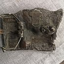 Vintage Harley-Davidson Gürtelschnalle „Freedom to Ride“ 1991 mit Ledergürtel