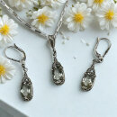 Exklusives Art-Deco Amethyst Schmuckset aus 925 Silber...