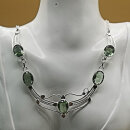 Edles Peridot Collier aus 925 Sterling Silber – 50 cm – Handgefertigtes Tribal Boho Design