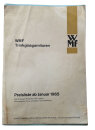Historische WMF Preislisten Konvolut 1959–1965 | Cultura, Kristall & Echtsilber-Besteck