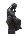 Antike Skulptur „Der nachdenkliche Dante“ nach Jerónimo Suñol – Zinkguss ca. 21 cm
