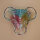 Vintage Sanyu Japan Glasschale – Mid Century Zipfelschale Pink Blau Amber