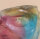 Vintage Sanyu Japan Glasschale – Mid Century Zipfelschale Pink Blau Amber
