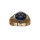 Antiker italienischer Herrenring um 1860 – 750 Gold & Platin mit ca. 3,7 ct Saphir