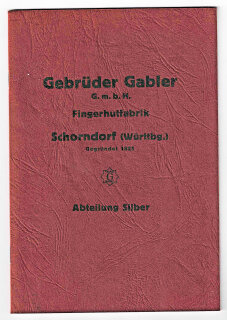 Fingerhut-Katalog Gebrüder Gabler Schorndorf (Nachdruck 1988) – Rarität für Sammler