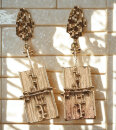 Vintage Brutalist Statement Ohrclips 1970er –...
