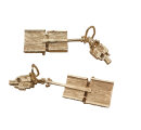 Vintage Brutalist Statement Ohrclips 1970er – Skulpturale Ohrhänger Vergoldet 54mm