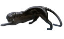 Originale Art Déco Panther-Skulptur um 1930 – Elegante Bronze-Raubkatze