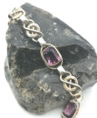 Antikes Jugendstil Silber-Armband 830 mit Amethysten | 19 cm Vintage-Gliederarmband