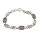 Antikes Jugendstil Silber-Armband 830 mit Amethysten | 19 cm Vintage-Gliederarmband