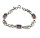 Antikes Jugendstil Silber-Armband 830 mit Amethysten | 19 cm Vintage-Gliederarmband