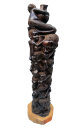 Original Makonde Skulptur Ujamaa | Handgeschnitzter Lebensbaum Ebenholz 50cm