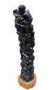 Original Makonde Skulptur Ujamaa | Handgeschnitzter Lebensbaum Ebenholz 50cm