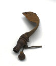 Antike Pulverflasche aus Leder mit Holztülle – Original Vorderlader-Zubehör 19. Jhd.