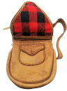 Mittelalter Gürteltasche aus Leder mit Fell – Handgefertigte Nierentasche 24x24cm