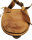 Mittelalter Gürteltasche aus Leder mit Fell – Handgefertigte Nierentasche 24x24cm