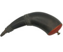 Historisches Pulverhorn aus Büffelhorn – Original des 19. Jahrhunderts (ca. 28 cm)