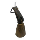 Antike afrikanische Benue Chamba Viehglocke aus Bronze mit Lederriemen – 10 cm