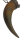 Antikes Bodenlader-Pulverhorn mit Eisenkette – um 1800
