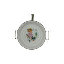 Mid-Century Kinder-Warmhalteteller aus Edelstahl – ca. 1950