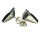 Art Déco Onyx Ohrstecker aus 925 Sterlingsilber mit Markasit