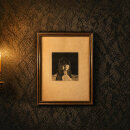 Gothic-Romance-Radierung im Prunkrahmen – Original...
