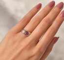 Modernist Bicolor Ring aus 925 Silber mit Rubin – RG 59