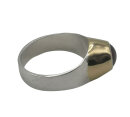 Modernist Bicolor Ring aus 925 Silber mit Rubin – RG 59