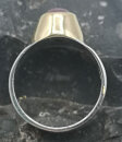 Modernist Bicolor Ring aus 925 Silber mit Rubin – RG 59