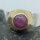 Modernist Bicolor Ring aus 925 Silber mit Rubin – RG 59
