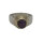 Modernist Bicolor Ring aus 925 Silber mit Rubin – RG 59