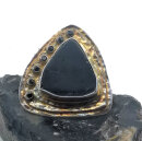 Modern Gothic Onyx-Ring aus 925er Silber – Dark Academia